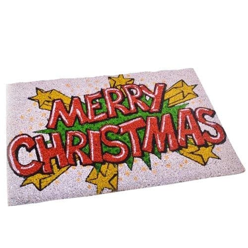 TAPPETO ZERBINO NATALE DECORAZIONE MERRY CHRISTMAS 40 X 60 CM DECORAZIONI NATALIZIE - 2