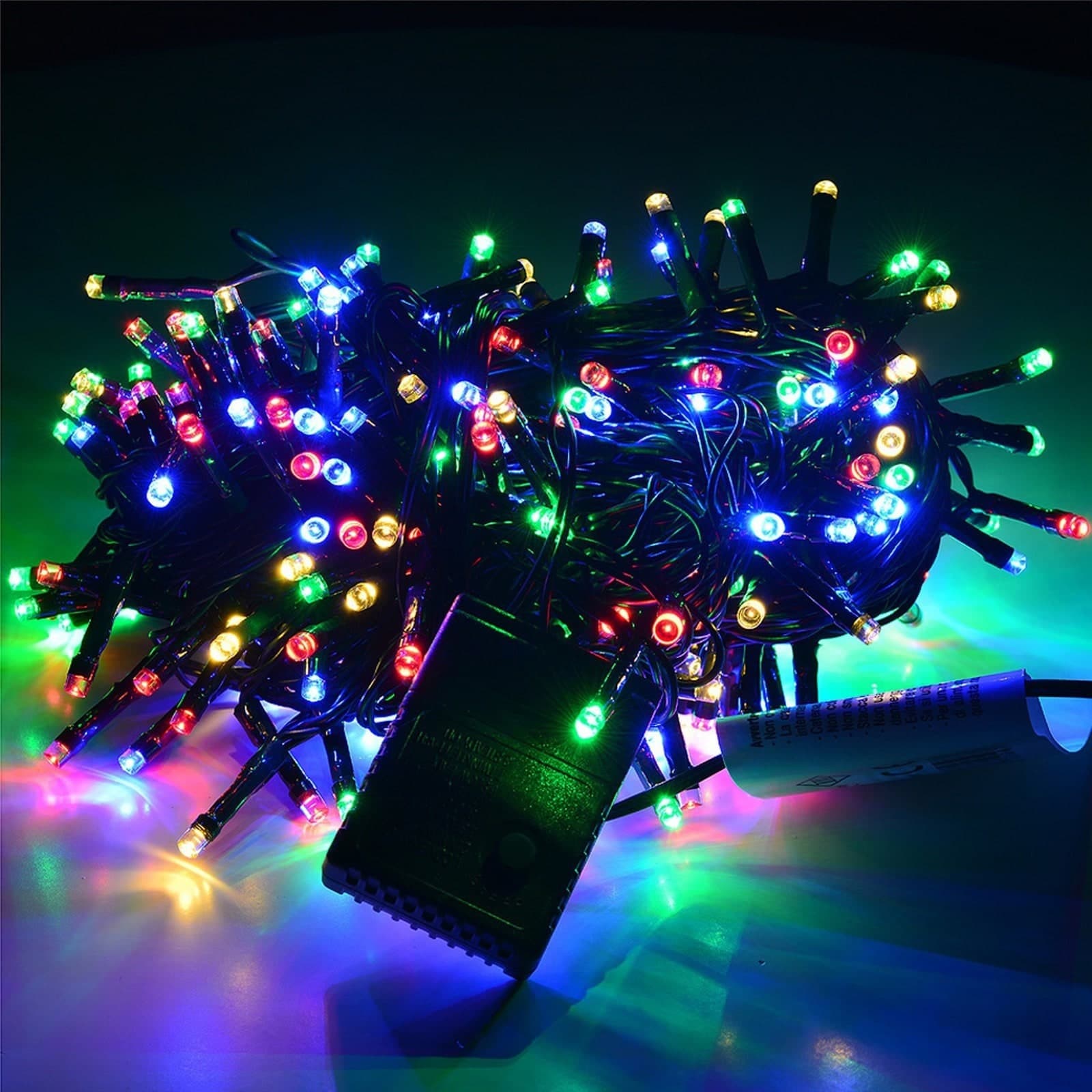 CATENA LUMINOSA NATALE 300 LED MULTICOLOR PER INTERNO ED ESTERNO DECORAZIONI - 3