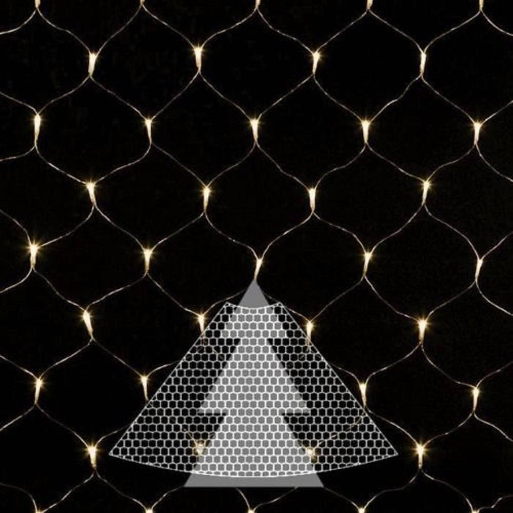 MANTELLO RETE 240 LED PER ALBERO DI NATALE LUCI LUCE BIANCO FREDDO 1,50 METRI - 2