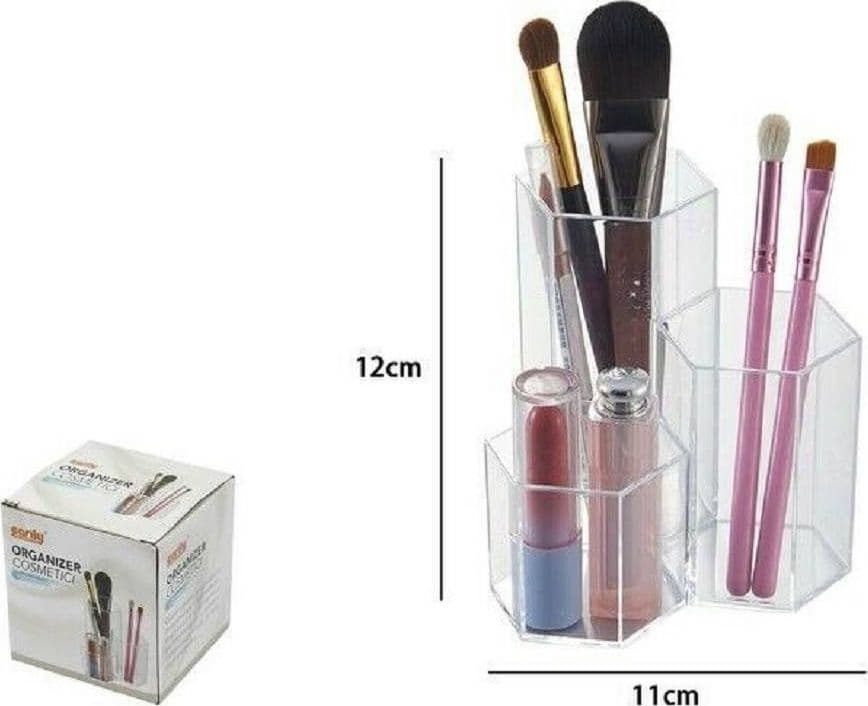 ORGANIZER TRASPARENTE CRILEX PER GIOIELLI TRUCCHI COSMETICI MAKEUP 12X11CM 59062 - 2