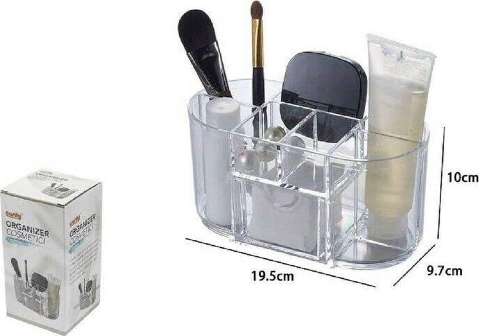ORGANIZER TRASPARENTE CRILEX PER CREME TRUCCO COSMETICI MAKEUP 8 SCOMPARTI 59064 - 2