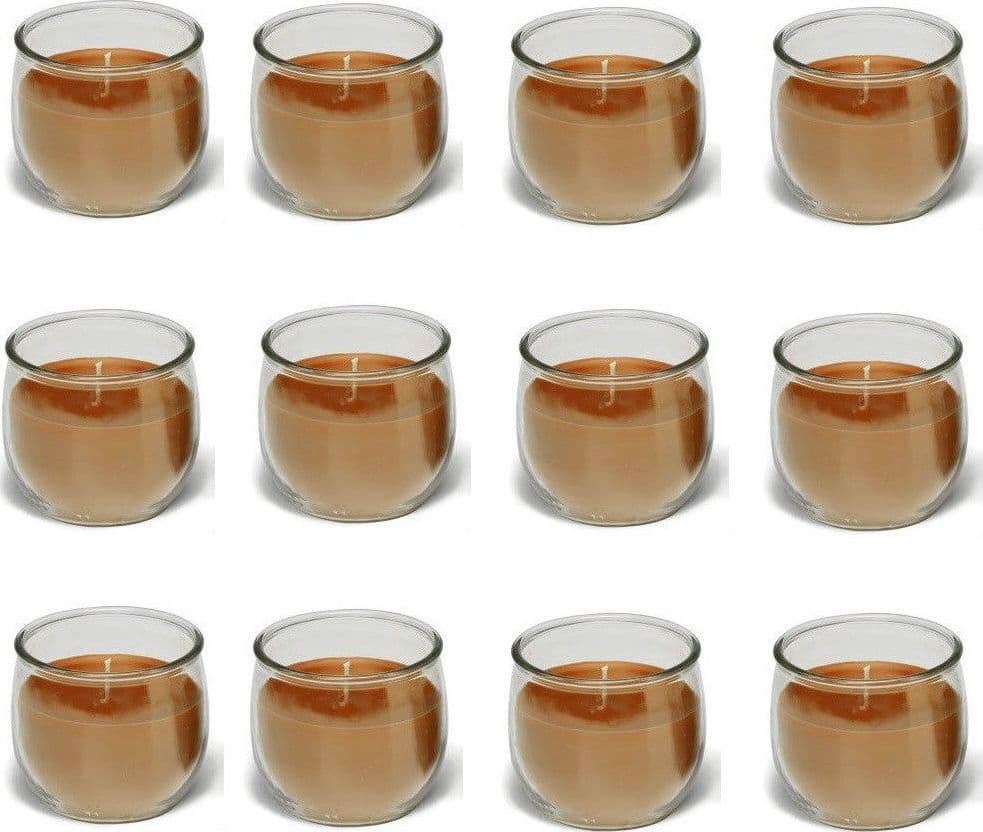 SET 12 PEZZI BICCHIERE CANDELA PROFUMATA BACCHE DI CANNELLA RELAX CASA