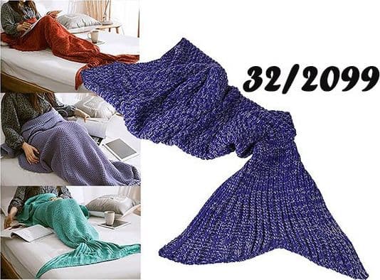 COPERTA A FORMA DI CODA DI SIRENA VARI COLORI SIRENETTA RISCALDA PIEDI PLAID - 7