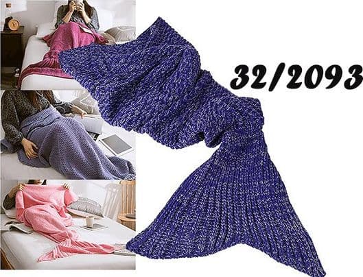 COPERTA A FORMA DI CODA DI SIRENA VARI COLORI SIRENETTA RISCALDA PIEDI PLAID - 8