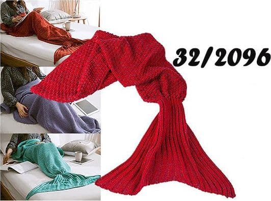 COPERTA A FORMA DI CODA DI SIRENA VARI COLORI SIRENETTA RISCALDA PIEDI PLAID - 10