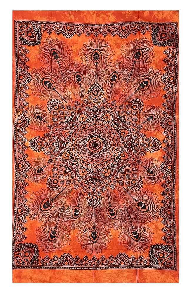 COPRITUTTO TELO ARREDO COTONE MISURA 140x230 FANTASIA PIUME - 7
