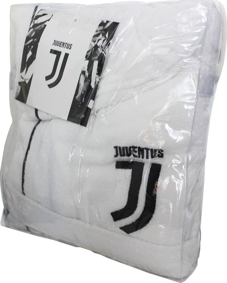 ACCAPPATOIO ADULTI CON CAPPUCCIO UFFICIALE FC JUVENTUS COLORE BIANCO MICROSPUGNA - 2