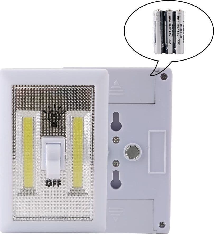 LUCE A LED COB SWITCH 2 STRIP LED LUCE ARMADIO CANTINA CREDENZA CASA 200 LUMENS - 13