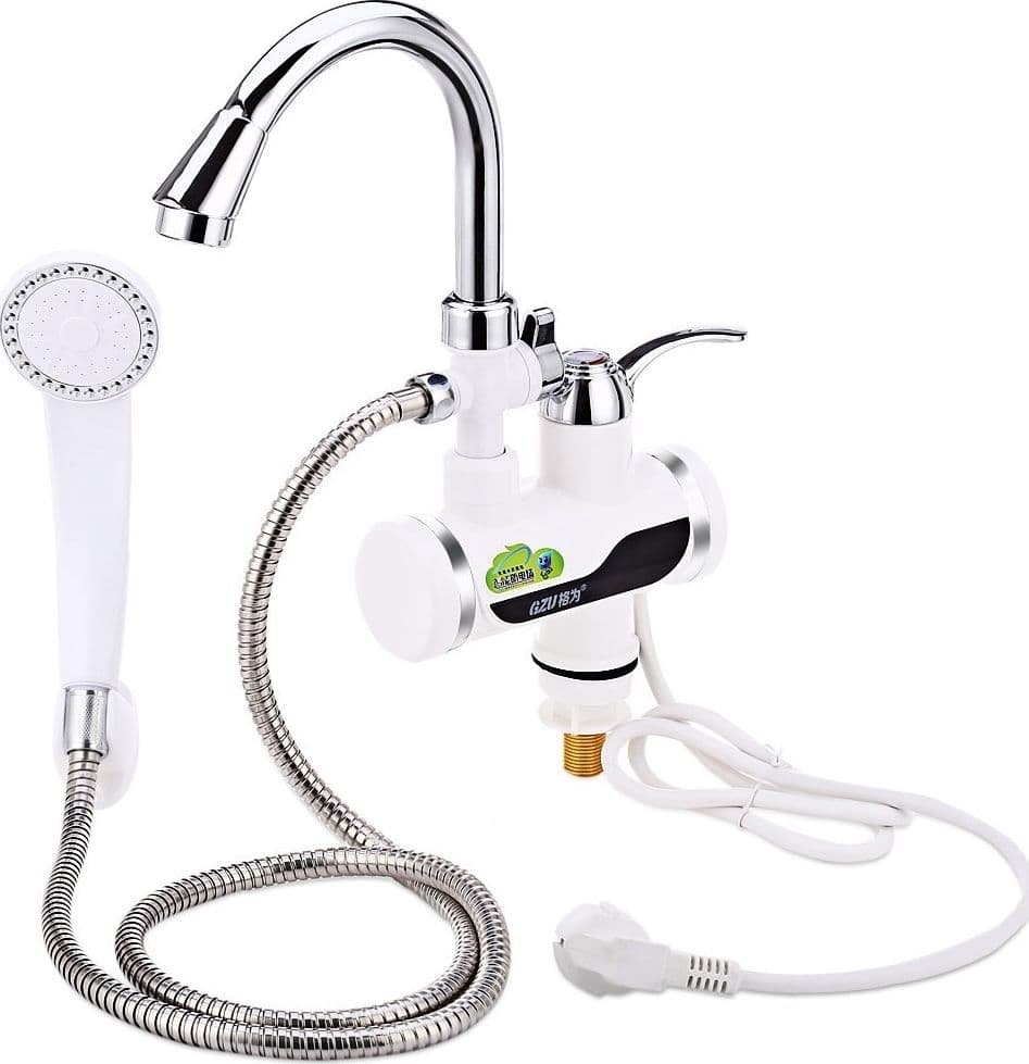 RISCALDATORE ISTANTANEO ACQUA CALDA RUBINETTO ELETTRICO DOCCIA CUCINA BAGNO - 2