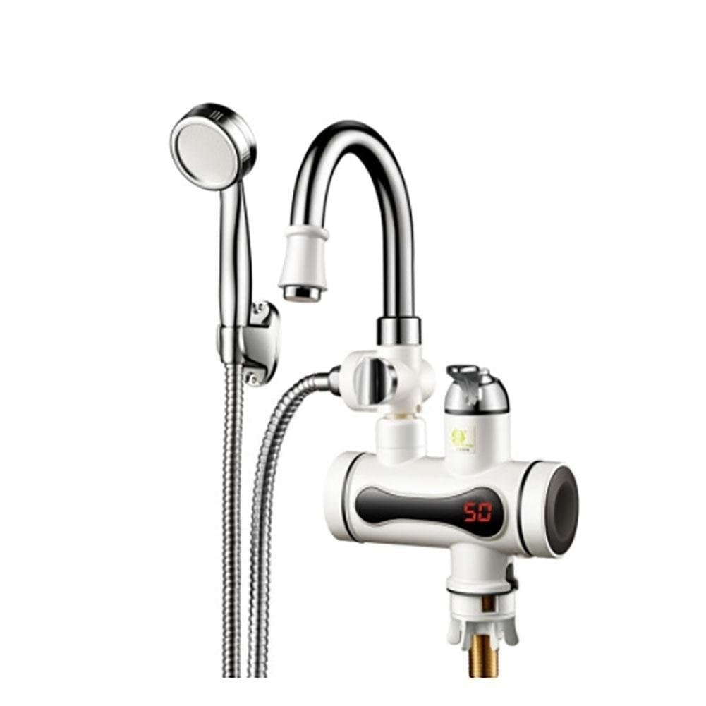RISCALDATORE ISTANTANEO ACQUA CALDA RUBINETTO ELETTRICO DOCCIA CUCINA BAGNO - 3