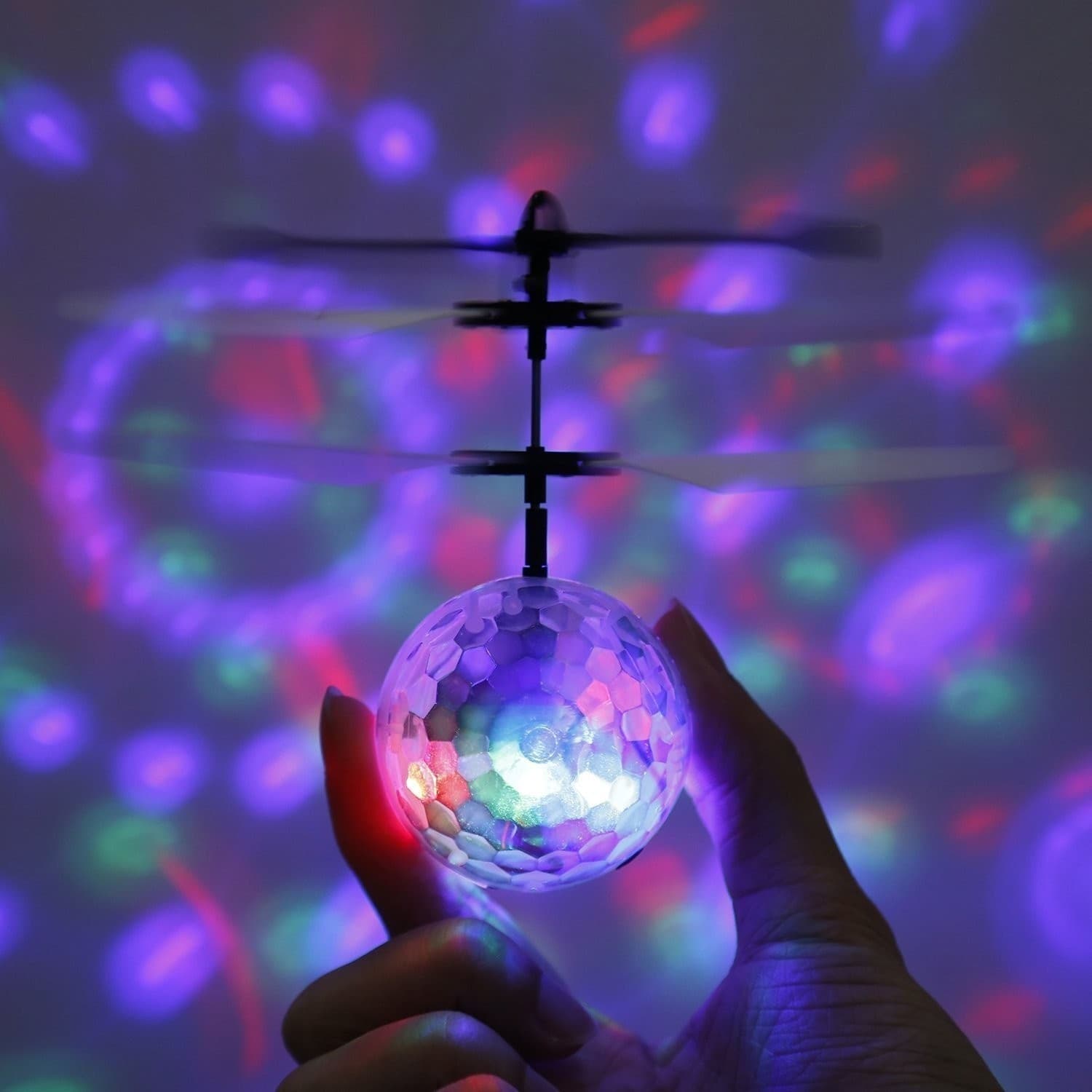 GIOCO PALLA SFERA VOLANTE GIOCATTOLO MINI ELICOTTERO AIRCRAFT LUMINOSO FLYING - 5