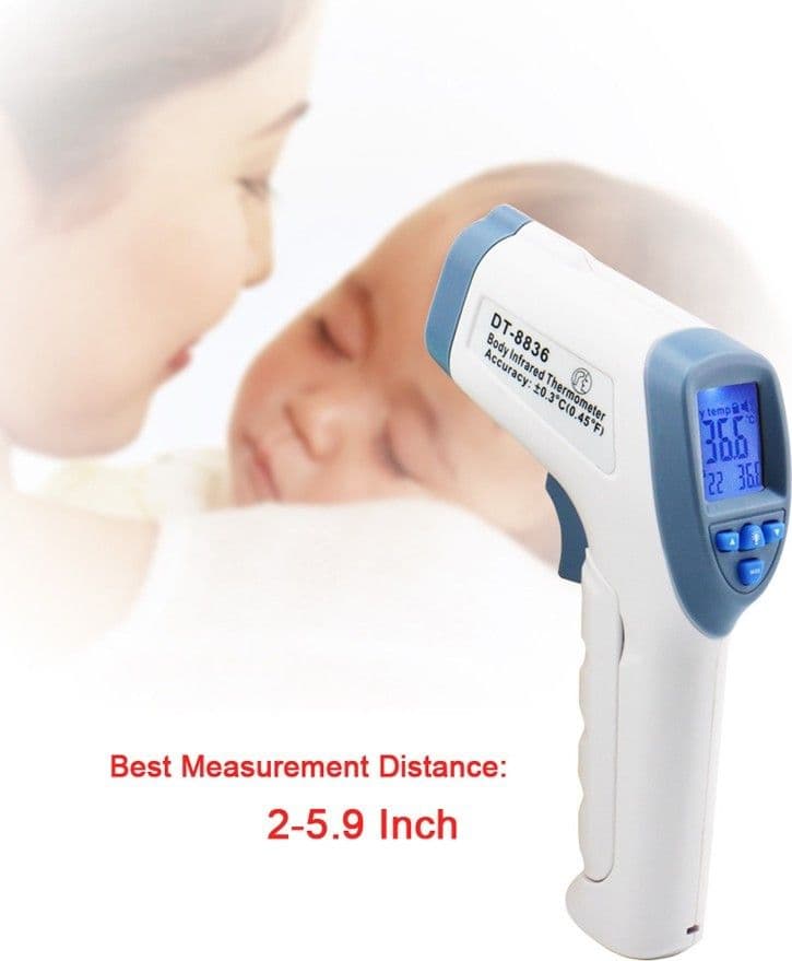 TERMOMETRO INFRAROSSI DIGITALE ORECCHIO PER BAMBINI ADULTI CON DISPLAY LCD - 14
