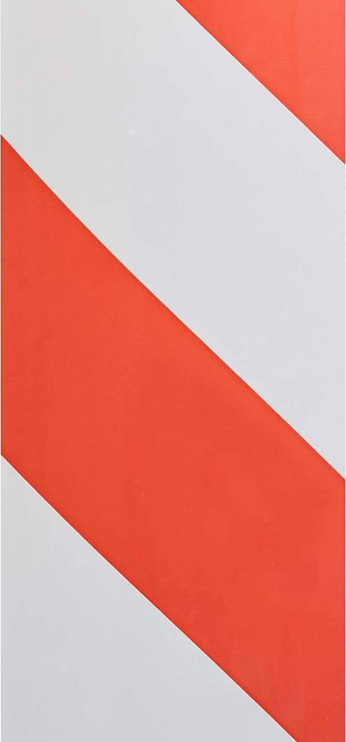 NASTRO SEGNALETICO ANTISTRAPPO SICUREZZA CANTIERE PERICOLO BIANCO ROSSO 50MMX18M - 2