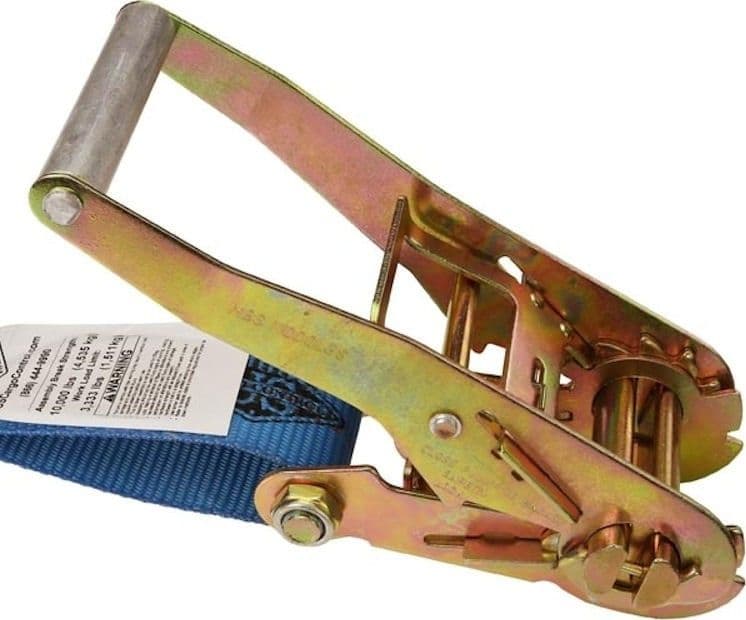 NASTRO CINGHIA A CRICCHETTO 6 METRI FIBBIA ANCORAGGIO FERMA BAGAGLI FUNE CORDA - 4