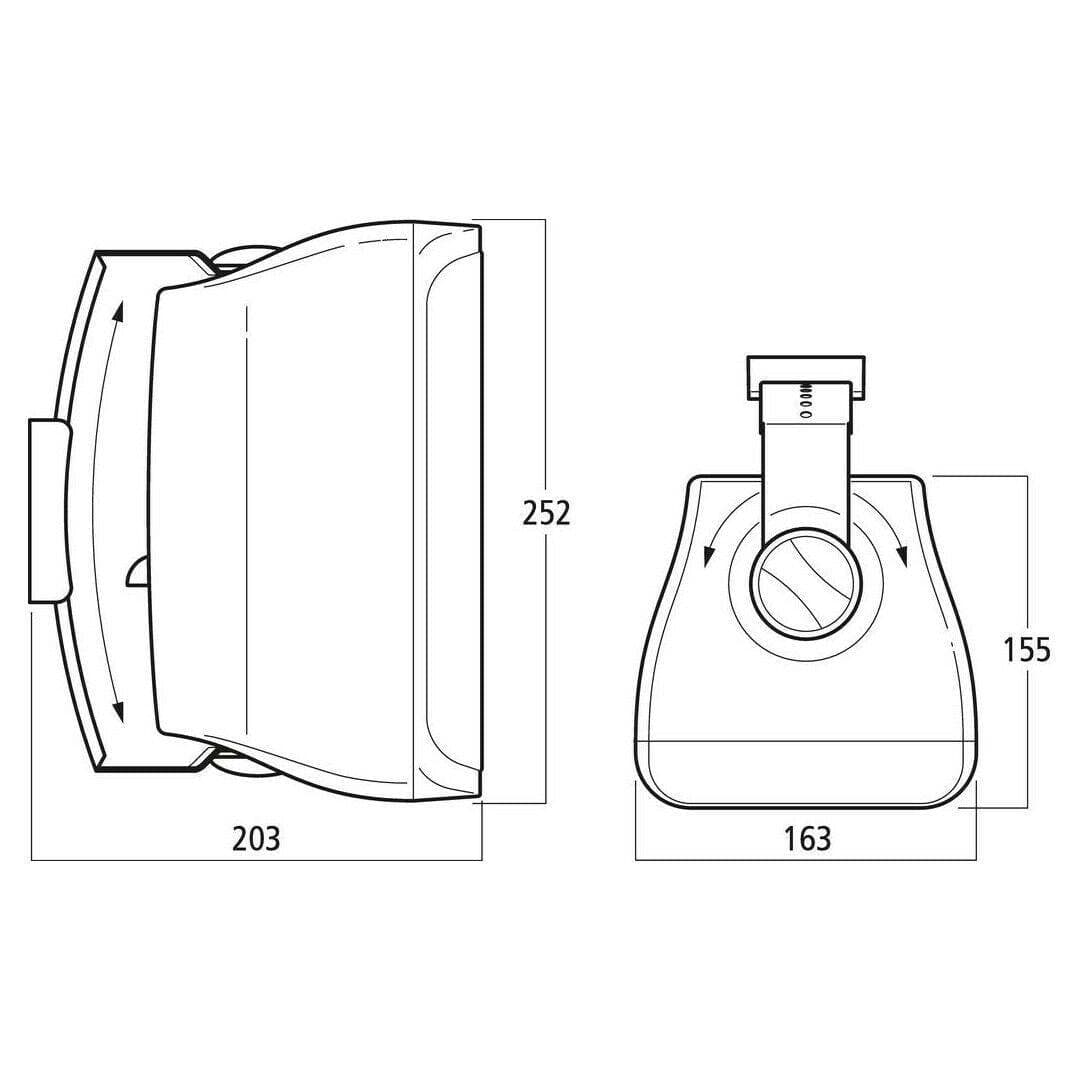2 CASSA DIFFUSORE ALTOPARLANTE DA ESTERNO A PARETE 2 VIE 40W PER FILODIFFUSIONE - 3