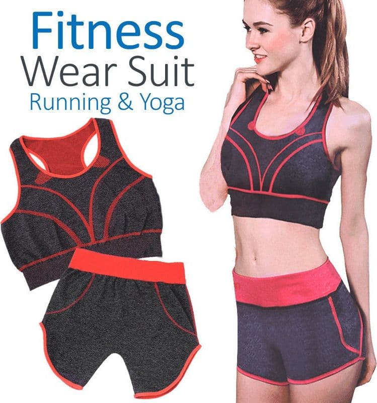 COMPLETINO YOGA SPORT PALESTRA DONNA TOP CANOTTA REGGISENO + PANTALONCINO - 2