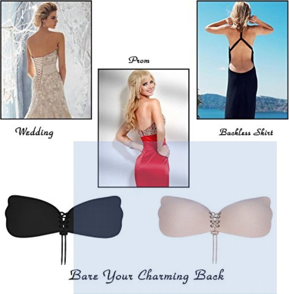 REGGISENO ADESIVO AUTOADESIVO INVISIBILE GEL SILICONE SENZA SPALLINE PUSH-UP TG. - 3