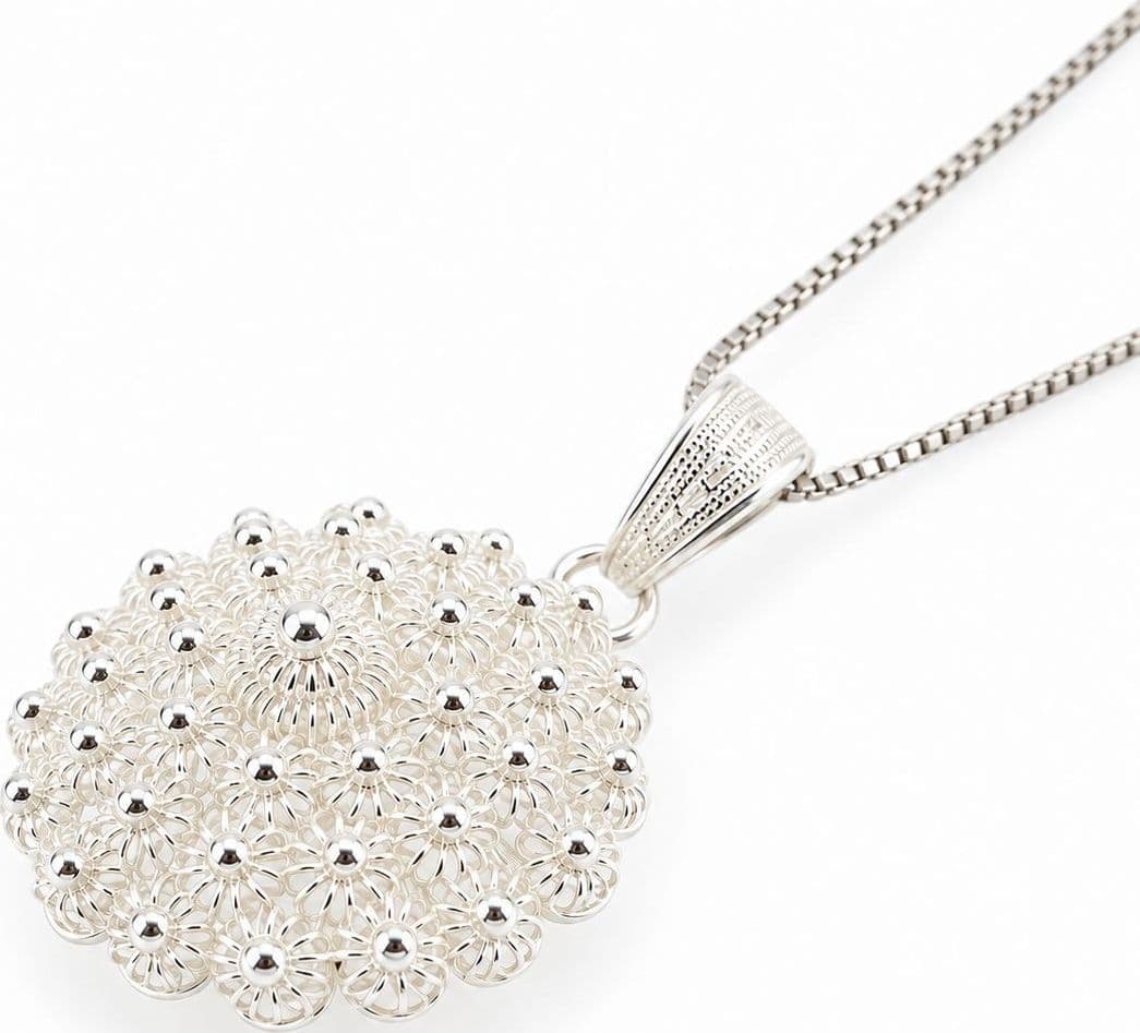 Collana Filigrana Sarda a Fiore in Argento 925 - 2