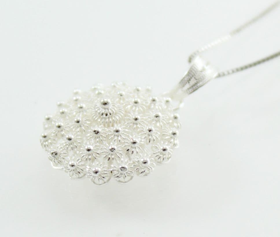 Collana Filigrana Sarda a Fiore in Argento 925 - 2