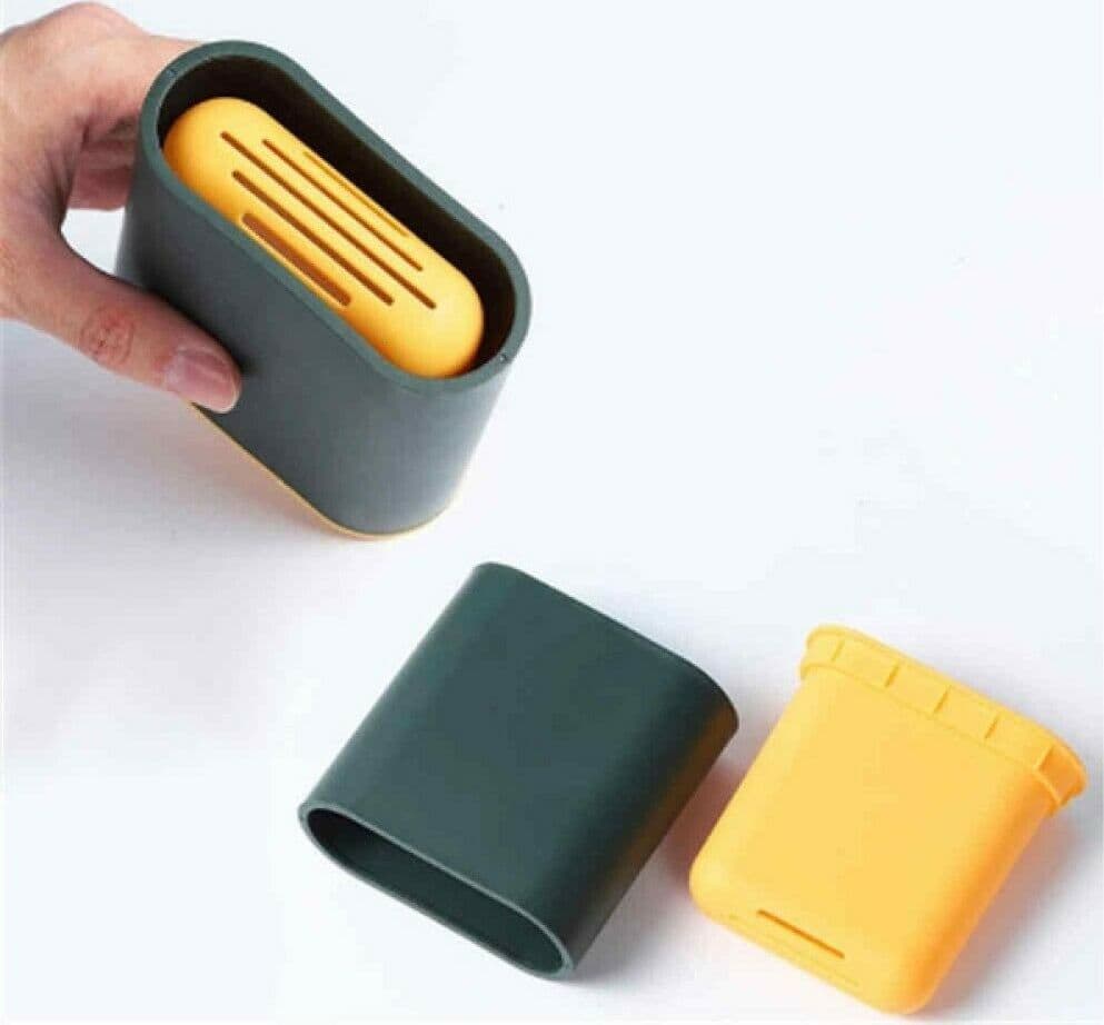 SCOPINO PER WC BAGNO SPAZZOLA PER PULIZIA IN SILICONE CON PORTASCOPINO DA MURO - 4
