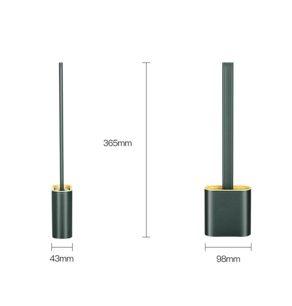 SCOPINO PER WC BAGNO SPAZZOLA PER PULIZIA IN SILICONE CON PORTASCOPINO DA MURO - 7