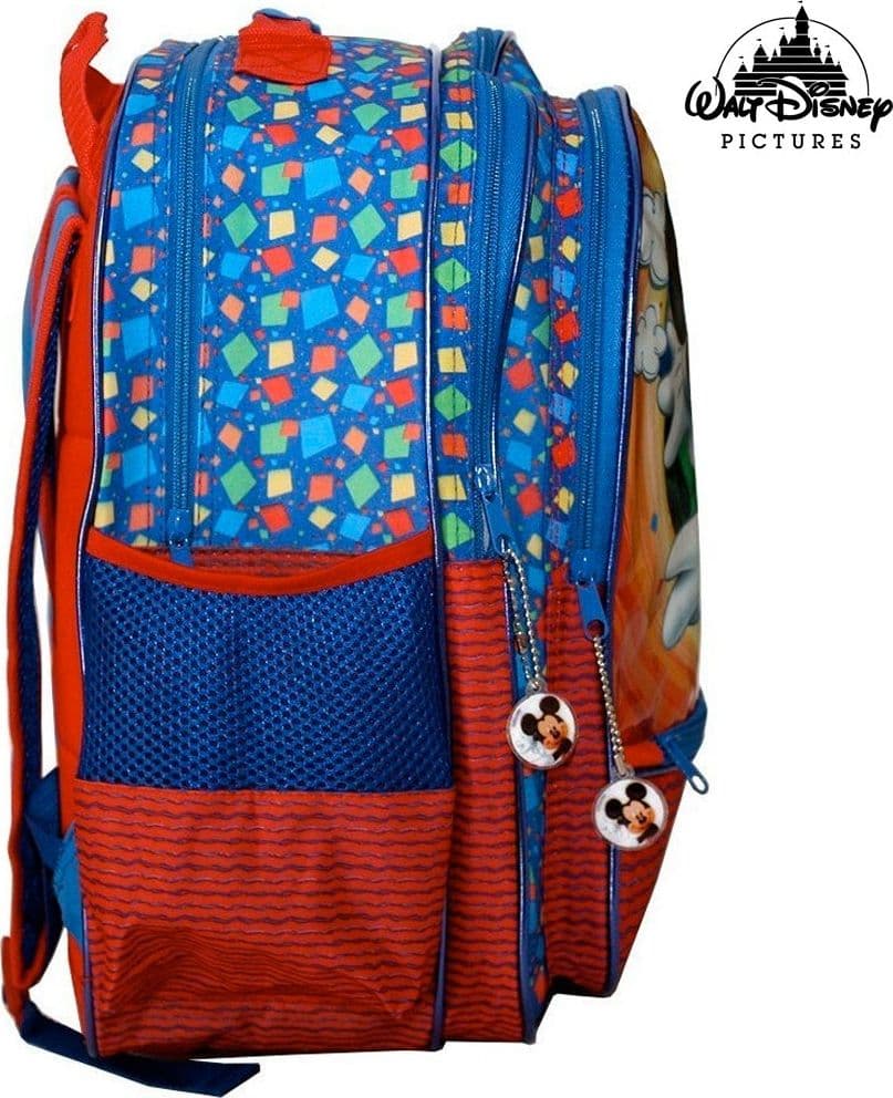 ZAINO MICKEY MOUSE 4 CERNIERE STAMPA PLASTIFICATA SCUOLA BAMBINI ELEMENTARI 41CM - 3