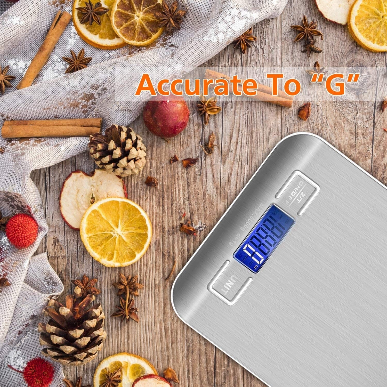 BILANCIA ELETTRONICA DIGITALE DA CUCINA DIGITALE IN ACCIAIO INOSSIDABILE MAX 5KG - 3