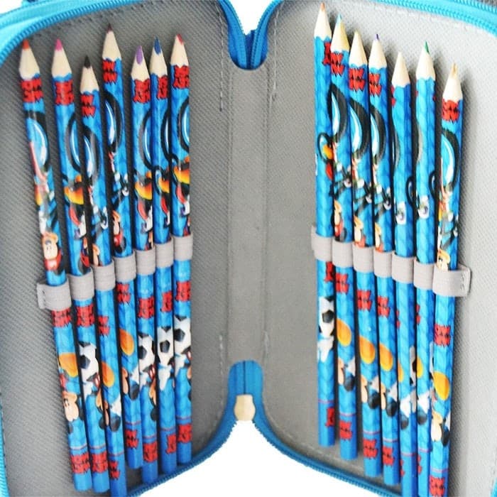 Astuccio a 3 Zip Disney Mickey Mouse con Accessori per la Scuola e il Disegno - 3