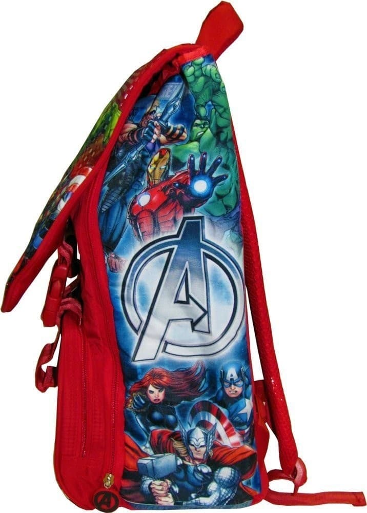 ZAINO SCUOLA ESTENSIBILE AVENGERS MARVEL KIT COMPLETO SUPER EROI +ASTUCCIO 3 ZIP - 3