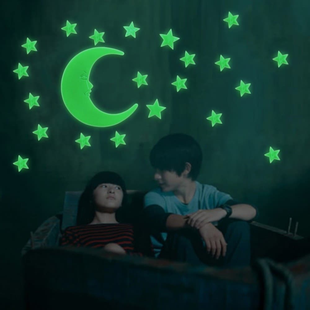 STELLE STELLA GLOW FLUORESCENTI DECORAZIONE ARREDO STANZE BRILLANO AL BUIO - 3