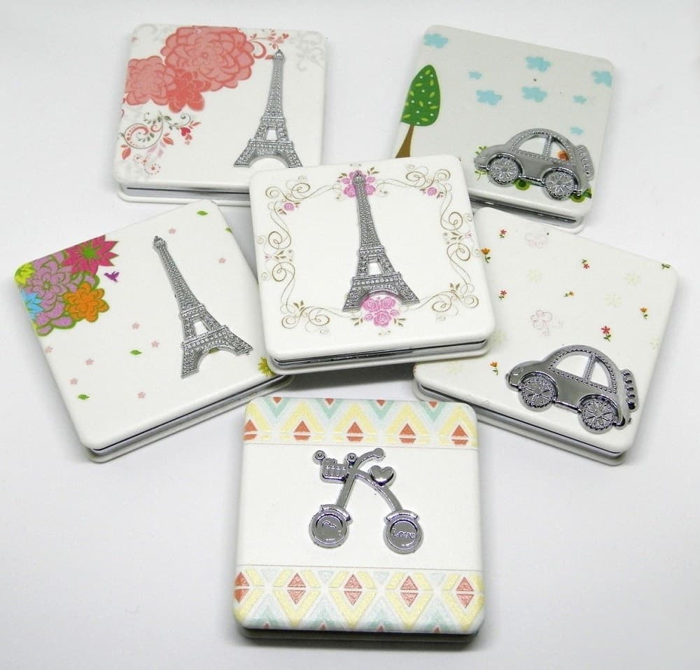 SPECCHIETTO SPECCHIO DA BORSA BORSETTE PER DONNA MAKE UP RICHIUDIBILE IDEA REGALO - 4