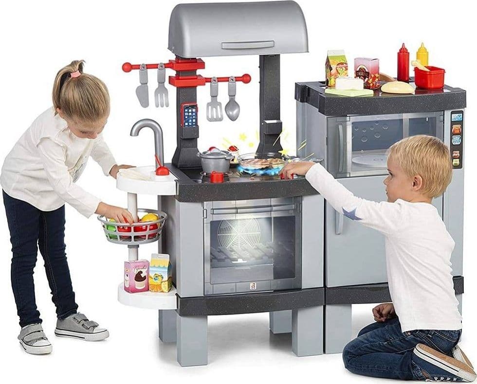 CUCINA GIOCATTOLO CON BARBECUE PER BAMBINI LUCI E SUONI E ALIMENTI CAMBIO COLORE - 2