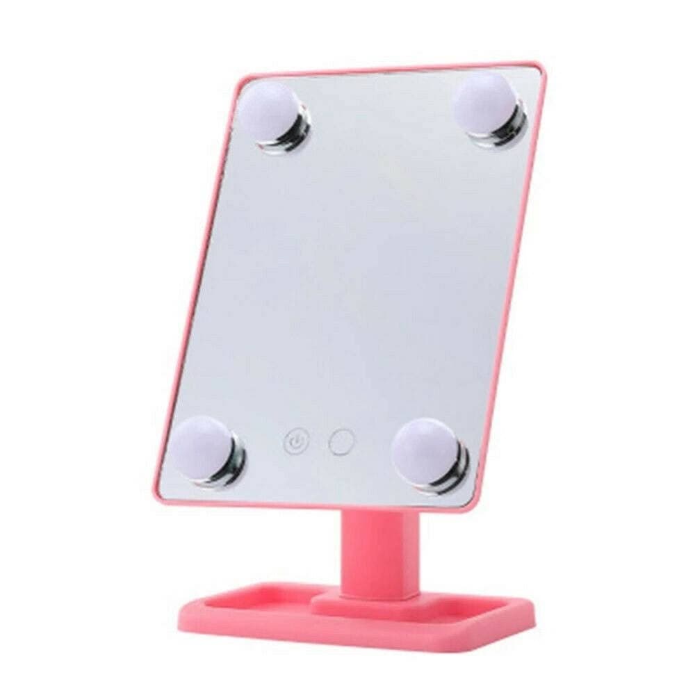 SPECCHIO DA TRUCCO ILLUMINATO 4 LUCI A LED PORTATILE TRUCCO BELLEZZA DA TAVOLO - 3