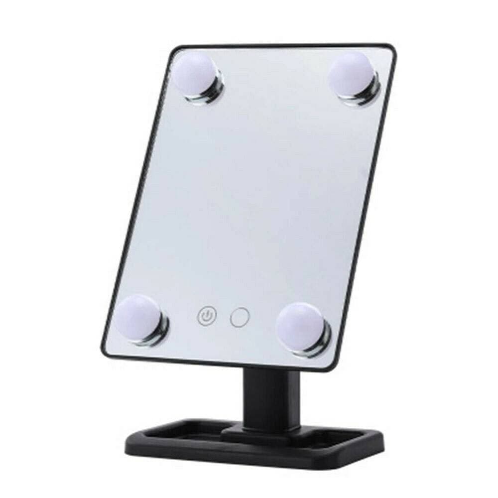 SPECCHIO DA TRUCCO ILLUMINATO 4 LUCI A LED PORTATILE TRUCCO BELLEZZA DA TAVOLO - 5