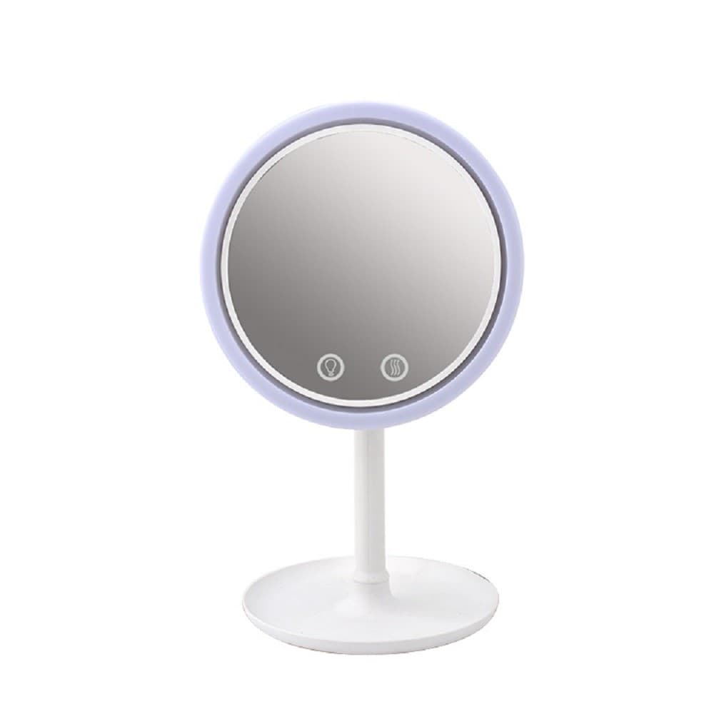 SPECCHIO TRUCCO A LED ILLUMINATO + VENTOLA ASCIUGA TRUCCO 2 SPECCHI 1X 5X - 2