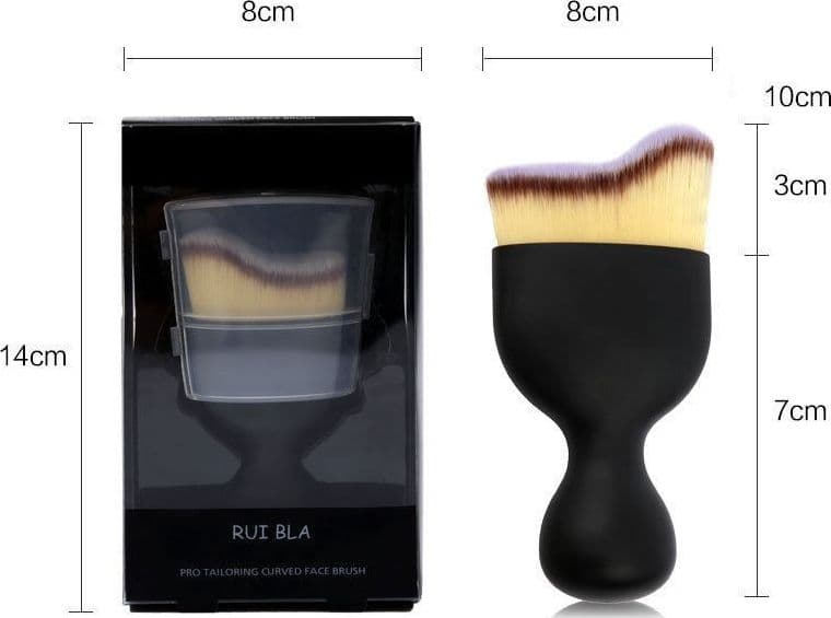 PENNELLO CURVO SETOLE FOLTE MORBIDE TRUCCO MAKE UP MINERALE CIPRIA FARD BLUSH - 2