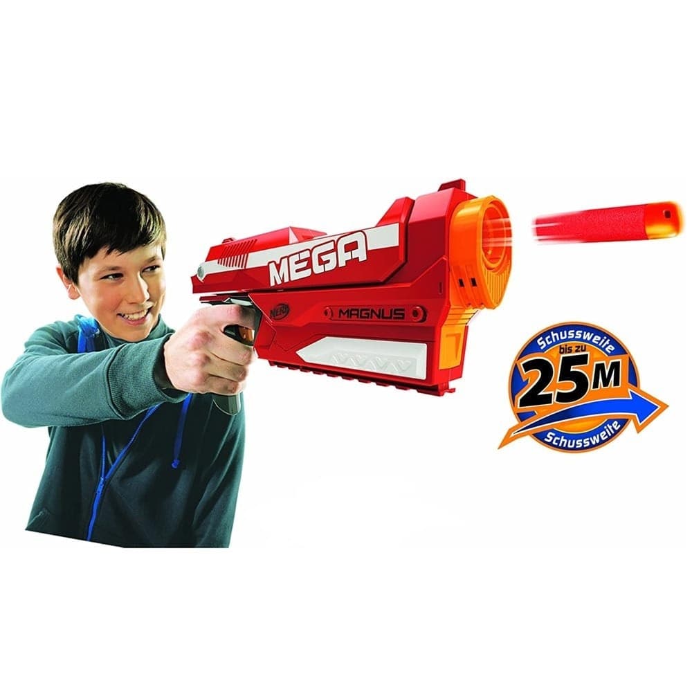 PISTOLA N-STRIKE ELITE MEGA MAGNUS GIOCATTOLO BAMBINI 3 COLPI MUNIZIONI - 2