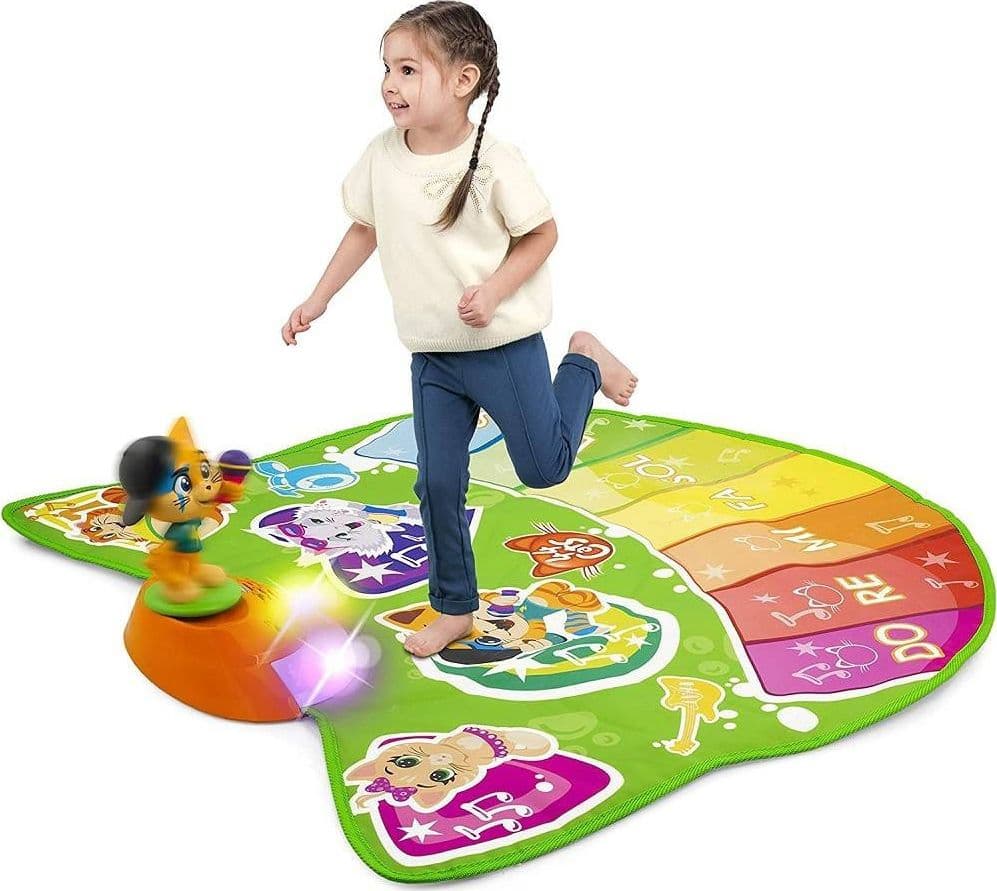 GIOCO TAPPETO DANCE MUSICALE MORBIDO 44 GATTI CON SUONI E LUCI RGB +2 4 ANNI - 3