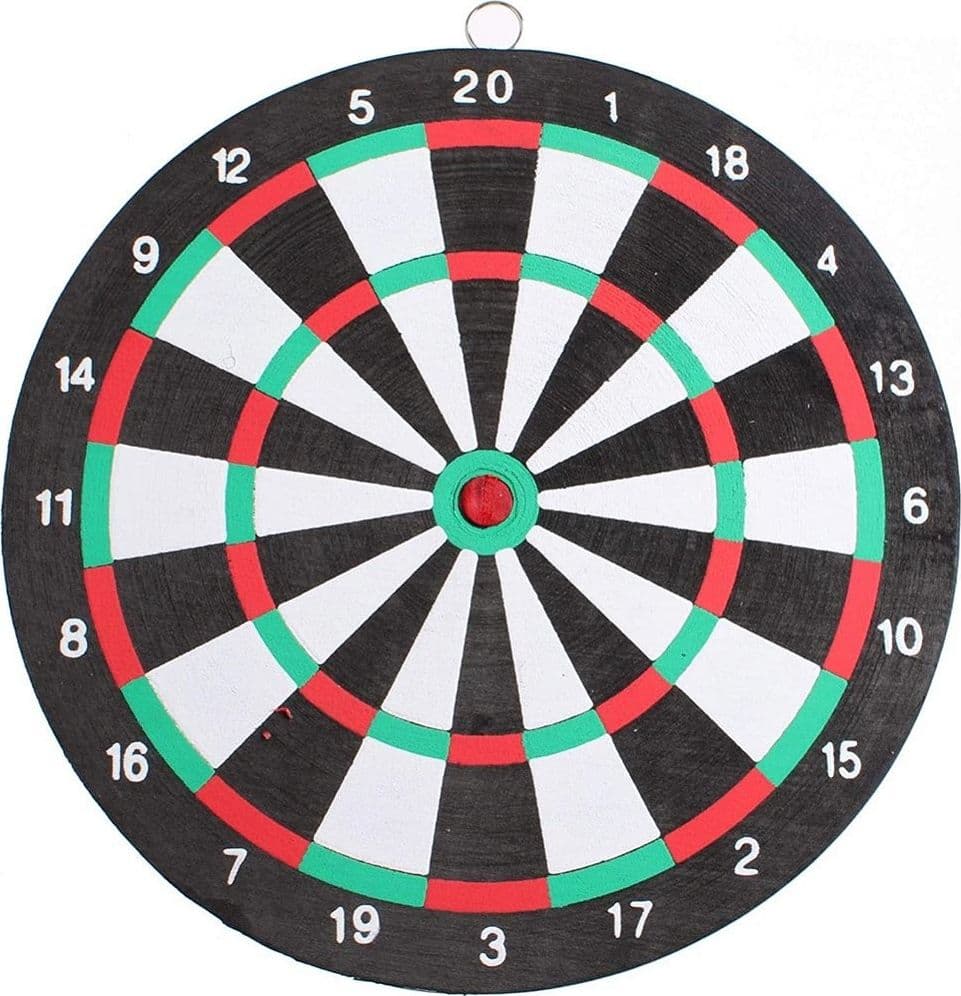 GIOCO TIRASSEGNO TIRO AL BERSAGLIO CON 2 FRECCETTE DART BOARD SPORT GAME 24 CM - 4