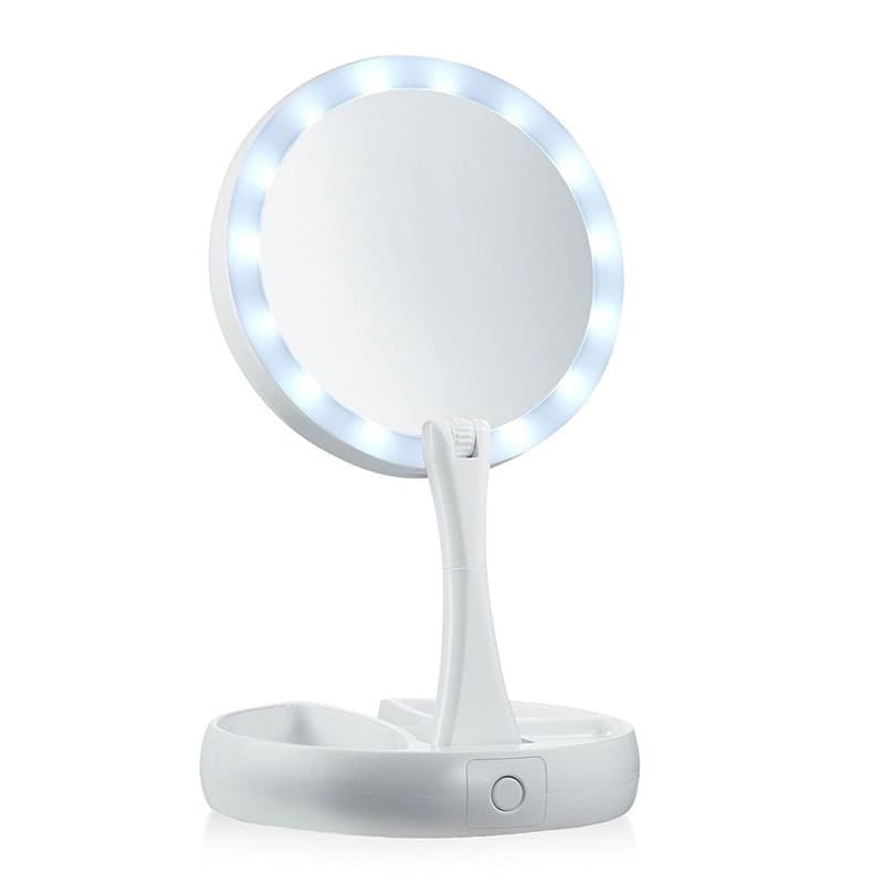 SPECCHIO DA TAVOLO ZOOM 3X CON SUPPORTO + ROTAZIONE 360 GRADI DONNE BELLEZZA - 3