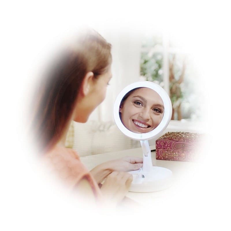 SPECCHIO DA TAVOLO ZOOM 3X CON SUPPORTO + ROTAZIONE 360 GRADI DONNE BELLEZZA - 5