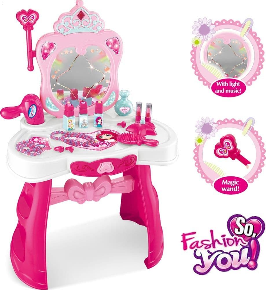 SPECCHIERA MAKE UP PER BAMBINA CON SCETTRO MAGICO CENTRO BELLEZZA PER BAMBINE - 3
