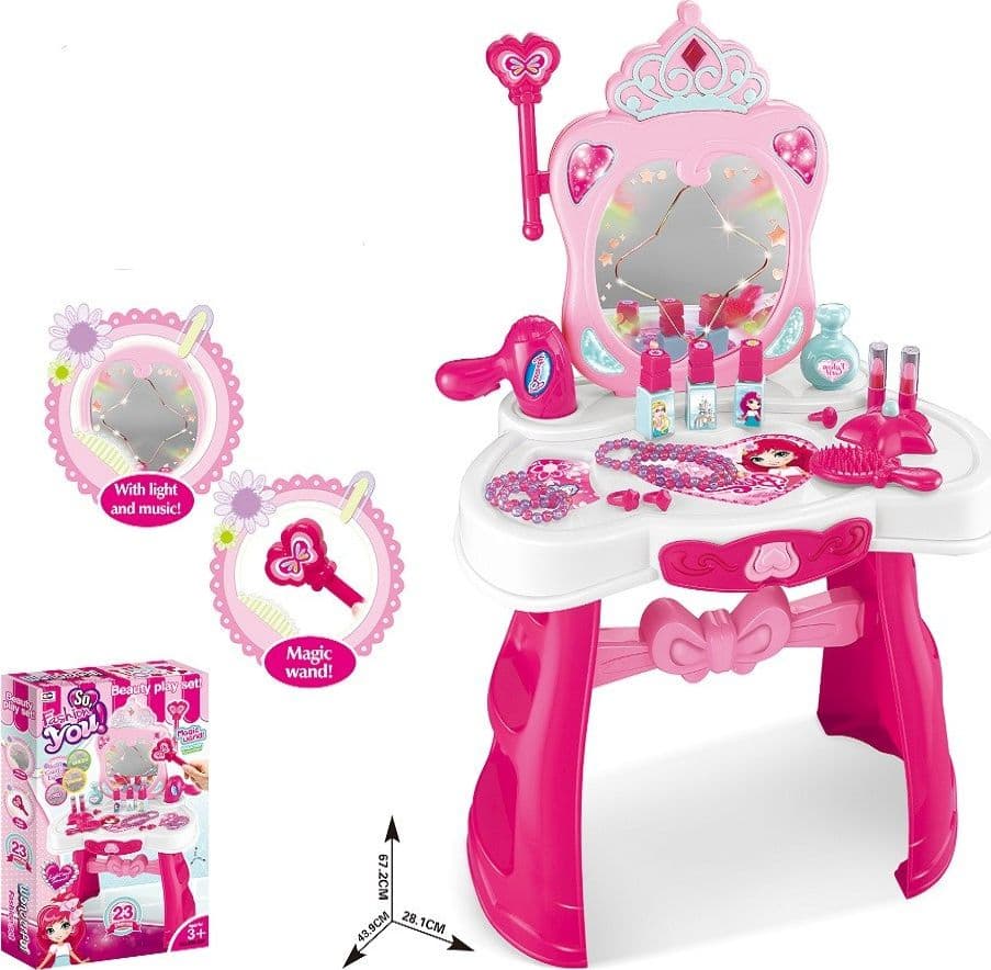 SPECCHIERA MAKE UP PER BAMBINA CON SCETTRO MAGICO CENTRO BELLEZZA PER BAMBINE - 4