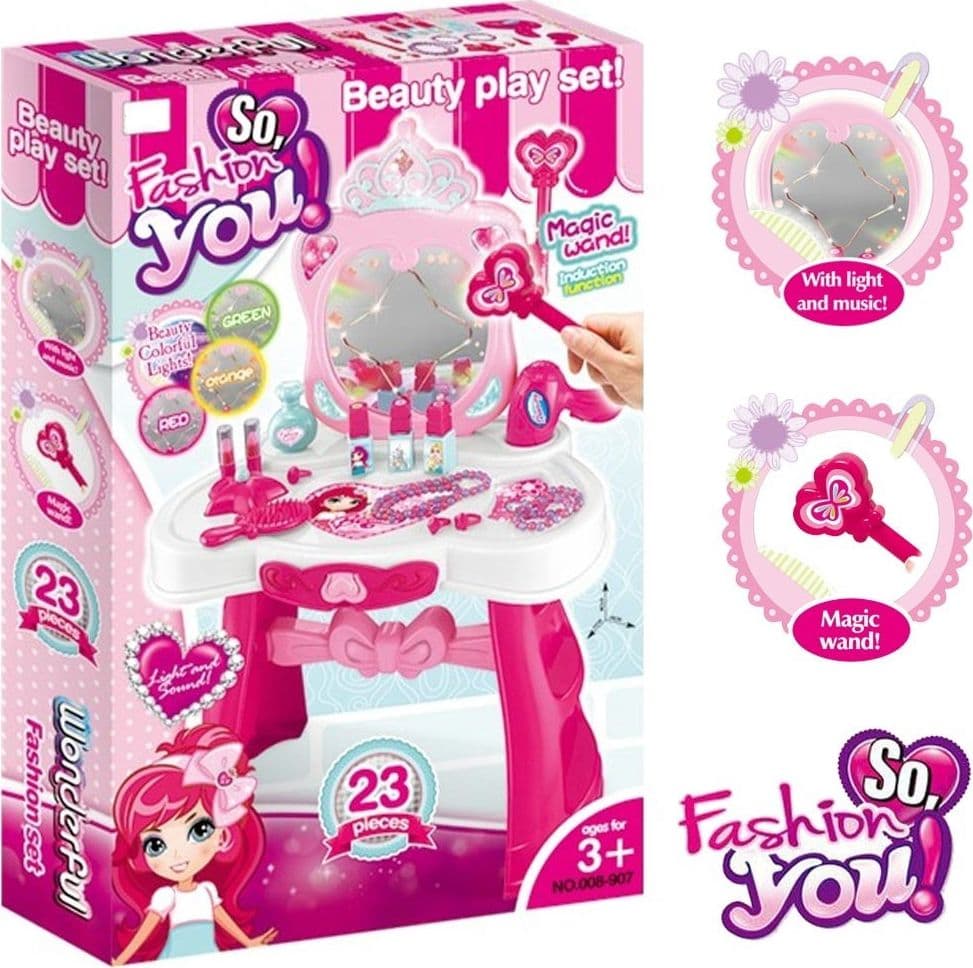 SPECCHIERA MAKE UP PER BAMBINA CON SCETTRO MAGICO CENTRO BELLEZZA PER BAMBINE - 5