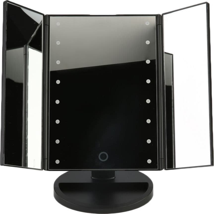 SPECCHIO DA TRUCCO ILLUMINATO 22 LED PORTATILE 4 SPECCHI MAKE UP 1X 2X 3X 180° - 2