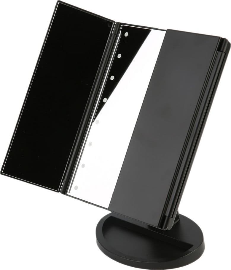SPECCHIO DA TRUCCO ILLUMINATO 22 LED PORTATILE 4 SPECCHI MAKE UP 1X 2X 3X 180° - 4