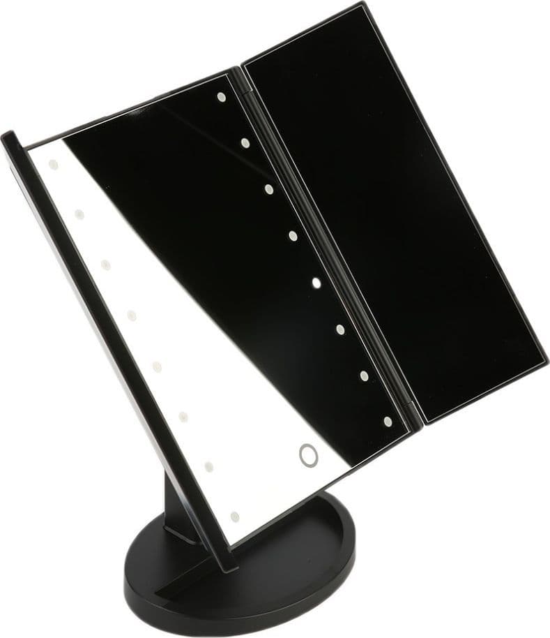SPECCHIO DA TRUCCO ILLUMINATO 22 LED PORTATILE 4 SPECCHI MAKE UP 1X 2X 3X 180° - 5