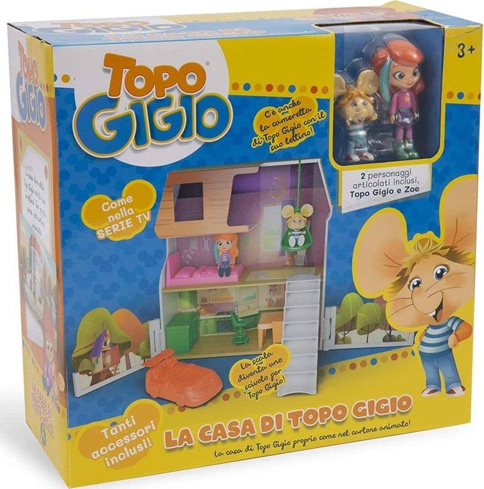 CASA DI TOPO GIGIO GIOCATTOLO BAMBINI CON 2 PERSONAGGI E ACCESSORI GIOCO - 3