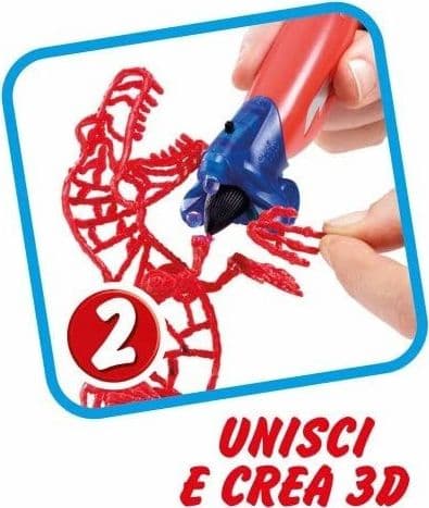 PENNA PER STAMPA DISEGNO VERTICALE 3D ARTE CON SET DI 2 COLORI INCLUSI 3D PEN - 3