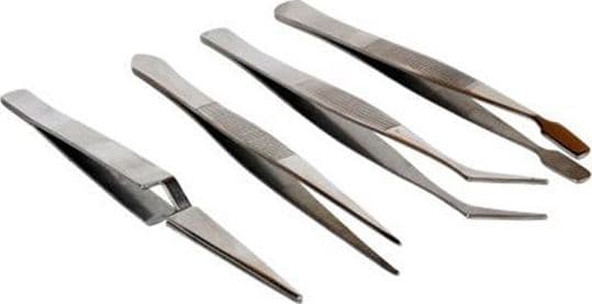 SET 4 PINZETTE IN ACCAIO INOSSIDABILE PER SOPRACIGLIE SOPRA CIGLIE MACKUP BEAUTY - 2
